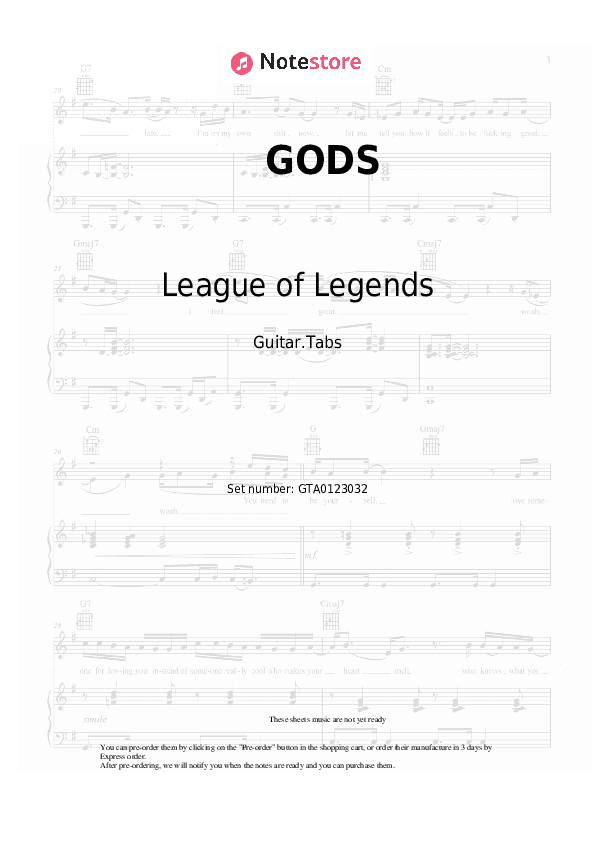 GODS - League of Legends, NewJeans Tabs - Guitar.Tabs