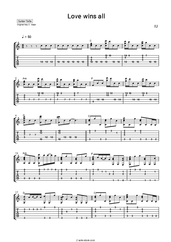 Love wins all - IU Tabs - Guitar.Tabs