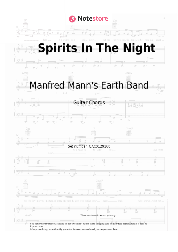 Spirits In The Night - Manfred Mann's Earth Band Chords - Guitar.Chords