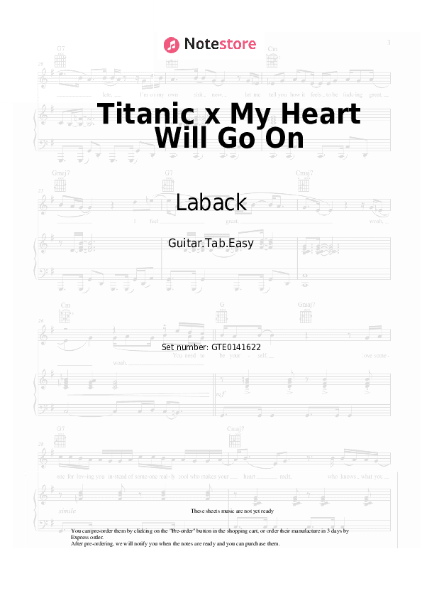Titanic x My Heart Will Go On - Laback, Alexis Carlier Tabs Easy - Guitar.Tab.Easy