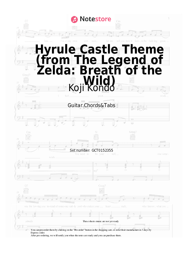 Hyrule Castle Theme (from The Legend of Zelda) - Koji Kondo Chords and Tabs - Guitar.Chords&Tabs
