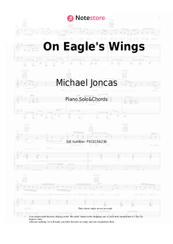 On Eagle's Wings - Michael Joncas Piano Sheet Music and Chords - Piano.Solo&Chords