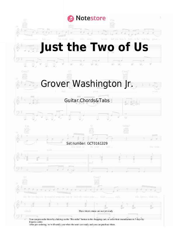 Just the Two of Us - Grover Washington Jr., Bill Withers Chords and Tabs - Guitar.Chords&Tabs
