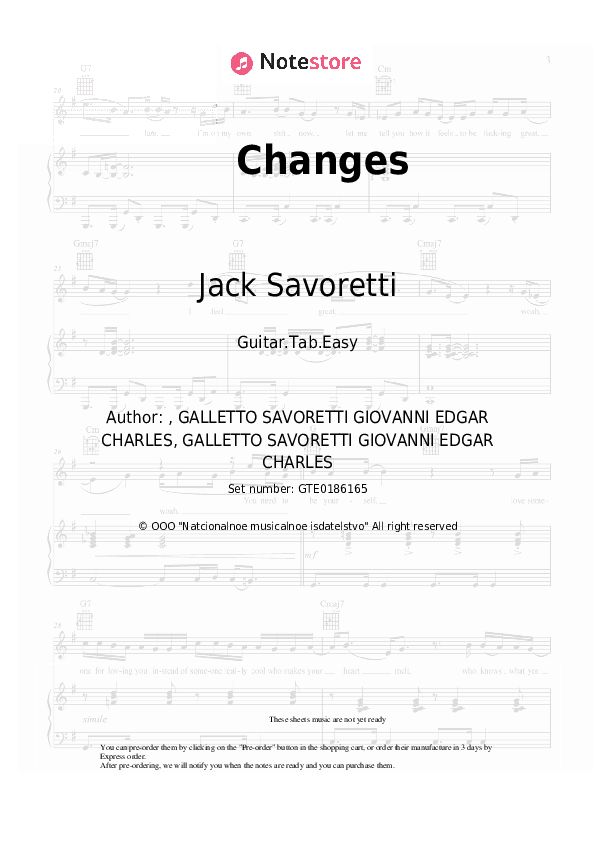 Changes - Jack Savoretti Tabs Easy - Guitar.Tab.Easy