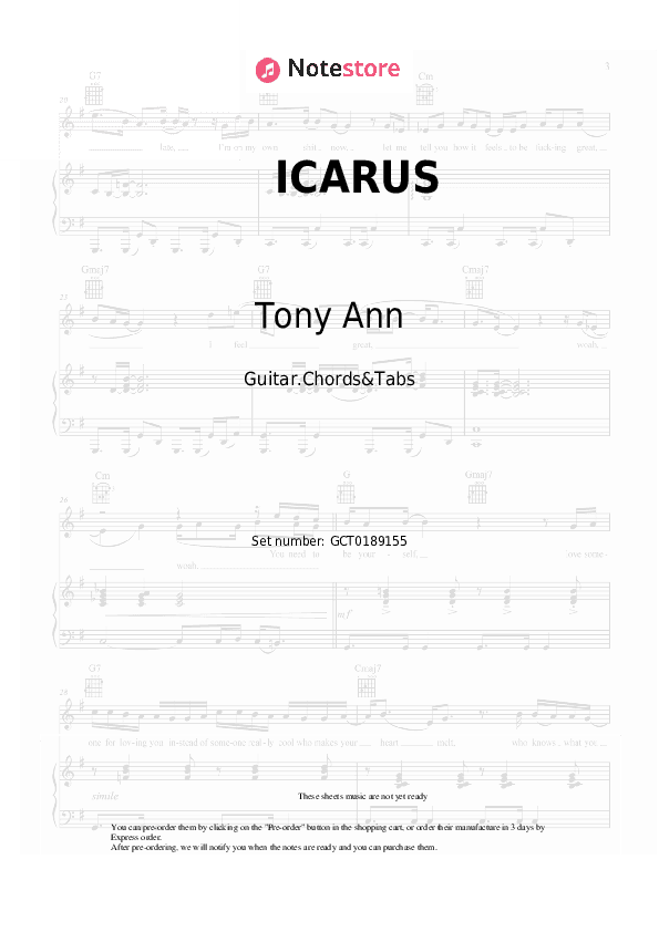 ICARUS - Tony Ann Chords and Tabs - Guitar.Chords&Tabs