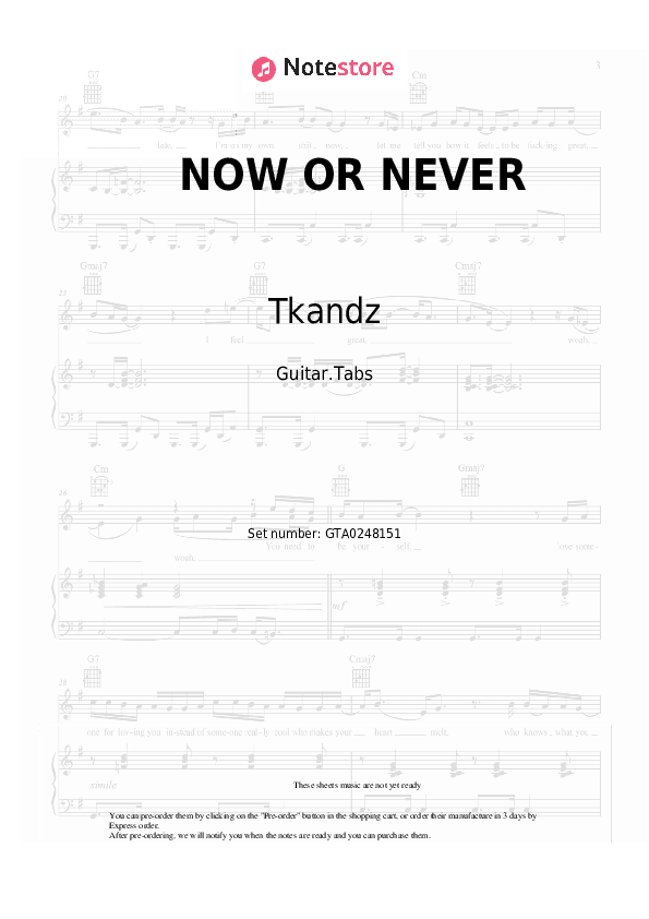 NOW OR NEVER - Tkandz, CXSPER Tabs - Guitar.Tabs
