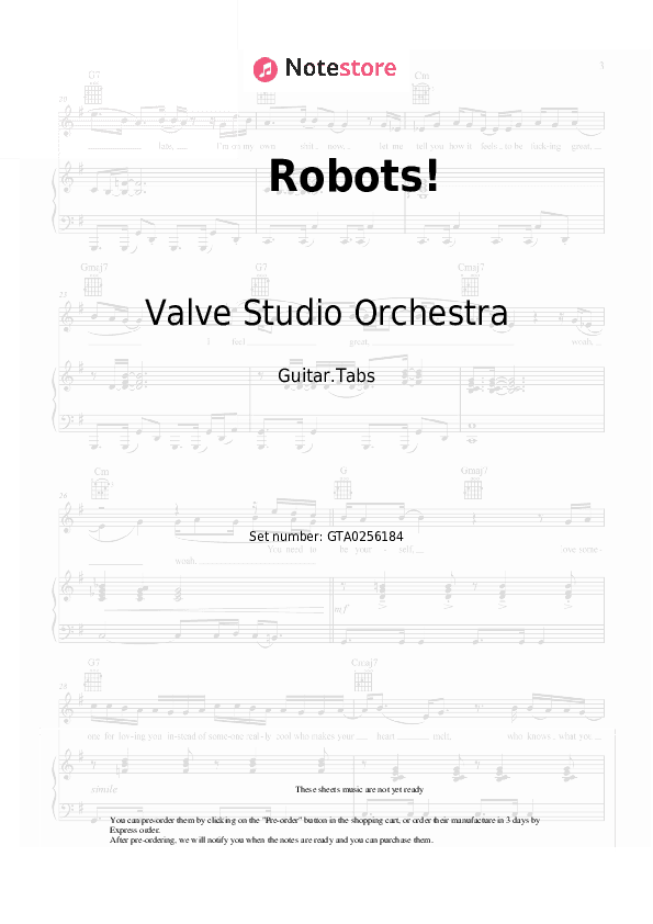 Robots! - Valve Studio Orchestra Tabs - Guitar.Tabs