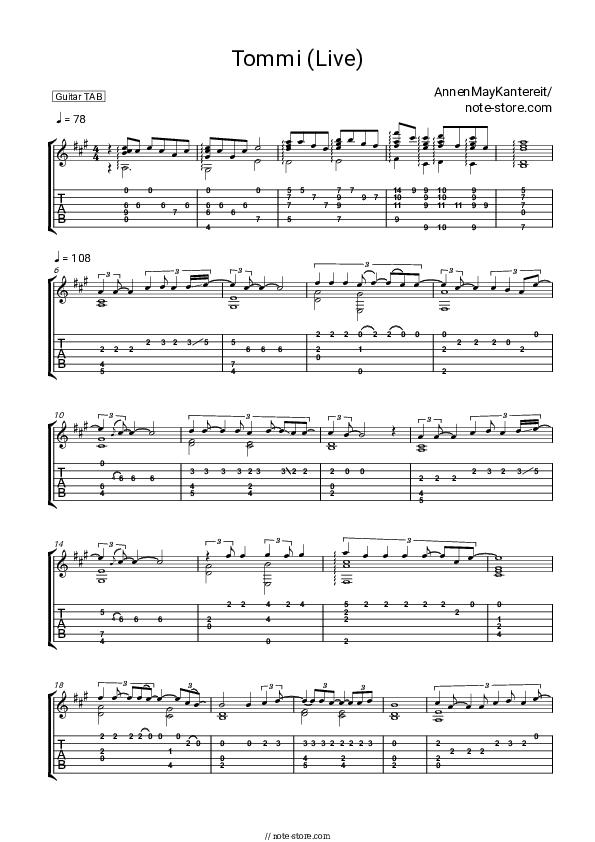 Tommi - AnnenMayKantereit Tabs - Guitar.Tabs