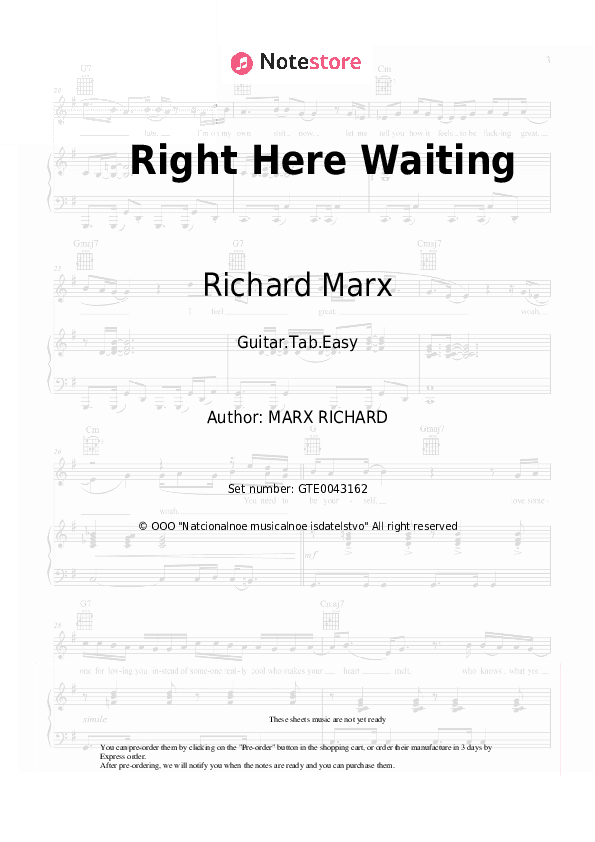 Right Here Waiting - Richard Marx Tabs Easy - Guitar.Tab.Easy