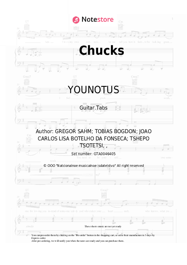 Chucks - YOUNOTUS, Mi Casa Tabs - Guitar.Tabs