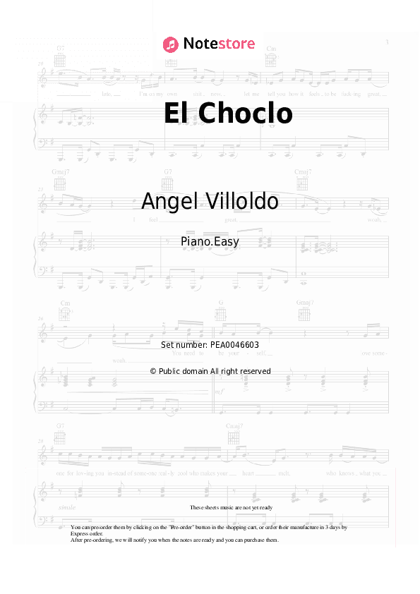 El Choclo - Angel Villoldo Piano Sheet Music Easy - Piano.Easy