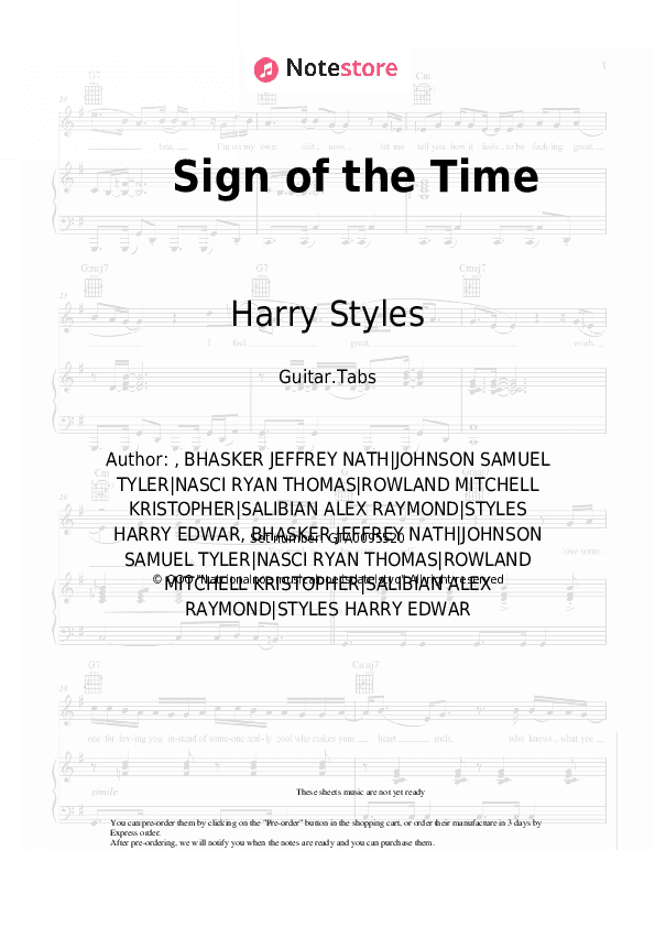 Sign of the Time - Harry Styles Tabs - Guitar.Tabs