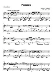 Sheet music, chords Ludovico Einaudi - Passagio