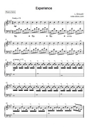 Sheet music, chords Ludovico Einaudi - Experience