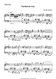 Sheet music, chords Mireille Mathieu - Pardonne moi