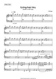 Sheet music, chords Omega - Gyöngyhajú lány (Pearls in her hair)