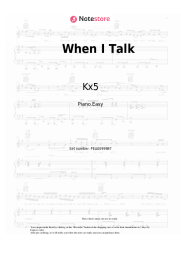 Sheet music, chords Kx5, Elderbrook - When I Talk