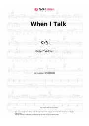 Sheet music, chords Kx5, Elderbrook - When I Talk