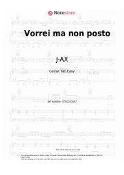 Sheet music, chords J-AX, Fedez - Vorrei ma non posto