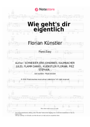 Sheet music, chords Florian Künstler, Madeline Juno - Wie geht's dir eigentlich