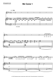 Sheet music, chords Faithless - We Come 1