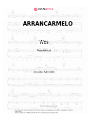Sheet music, chords Wos - ARRANCARMELO