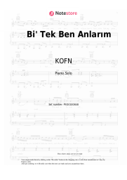 Sheet music, chords KOFN - Bi' Tek Ben Anlarım