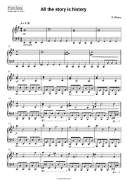 Sheet music, chords D.White - All the story is history