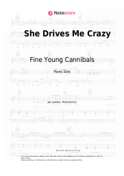 Sheet music, chords Fine Young Cannibals - She Drives Me Crazy
