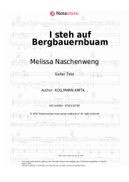 Sheet music, chords Melissa Naschenweng - I steh auf Bergbauernbuam