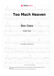 Sheet music, chords Bee Gees - Too Much Heaven