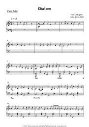 Sheet music, chords Toto Cutugno - L'italiano