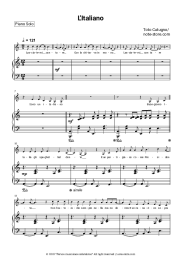 Sheet music, chords Toto Cutugno - L'italiano