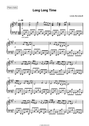 Sheet music, chords Linda Ronstadt - Long Long Time