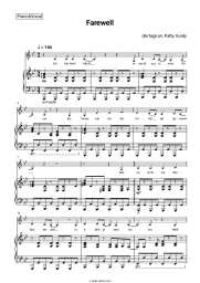 Sheet music, chords dArtagnan, Patty Gurdy - Farewell