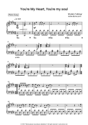 Sheet music, chords Modern Talking - You're My Heart, You're My Soul