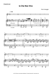 Sheet music, chords Pino Donaggio - Io Che Non Vivo
