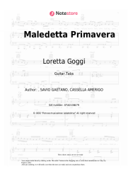 Sheet music, chords Loretta Goggi - Maledetta Primavera