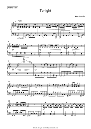 Sheet music, chords Ken Laszlo - Tonight