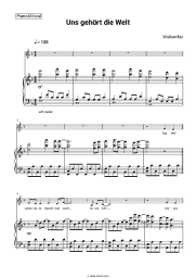 Sheet music, chords Wolkenfrei - Uns gehört die Welt