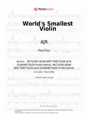Sheet music, chords AJR - World's Smallest Violin