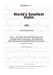 Sheet music, chords AJR - World's Smallest Violin