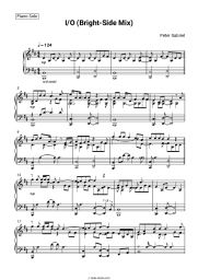 Sheet music, chords Peter Gabriel - I/O (Bright-Side Mix)