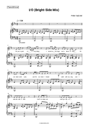 Sheet music, chords Peter Gabriel - I/O (Bright-Side Mix)