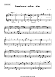 Sheet music, chords Ich + Ich - Du erinnerst mich an Liebe