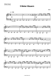 Sheet music, chords Elen - 5 Meter Mauern
