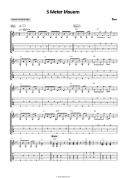 Sheet music, chords Elen - 5 Meter Mauern