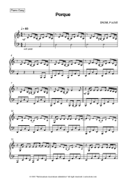 Sheet music, chords DNDM, Pochill - Porque