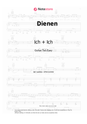 Sheet music, chords Ich + Ich - Dienen