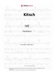 Sheet music, chords IVE - Kitsch
